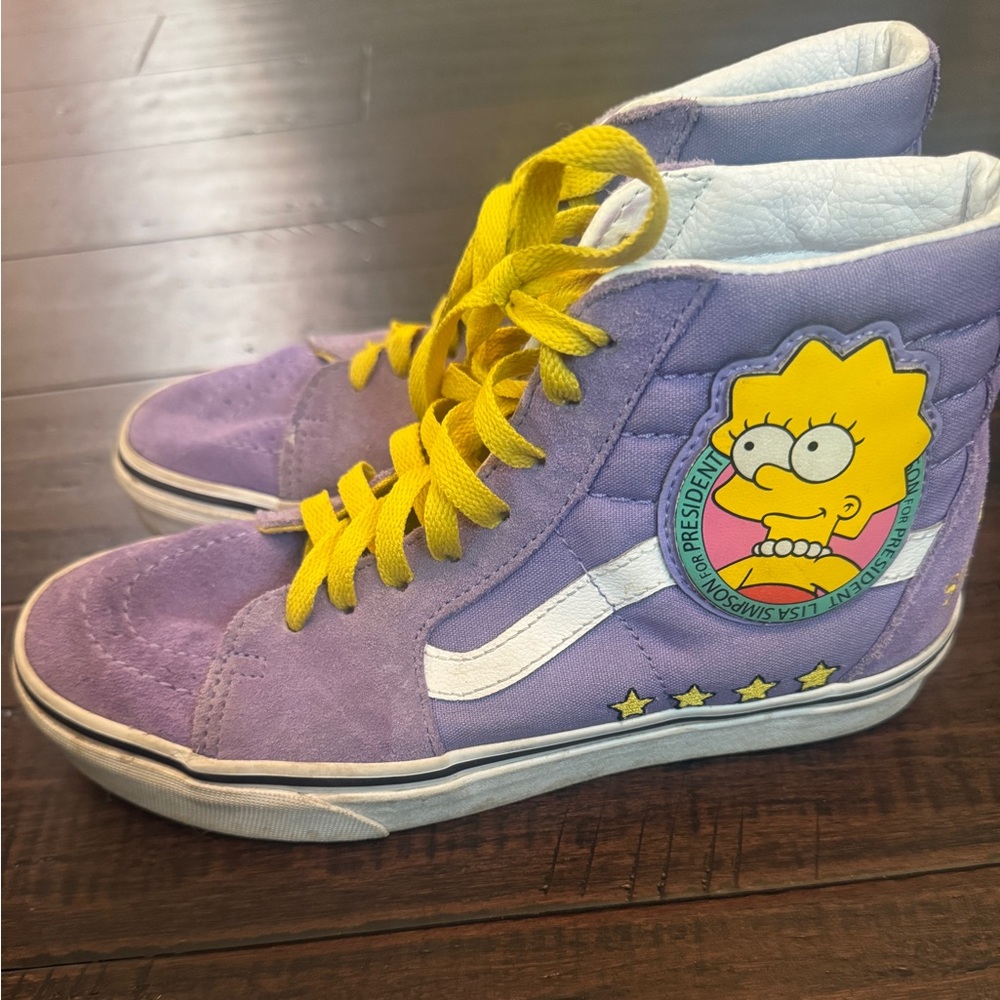 Vans Lisa Simpson For President purple high top skate shoes The Simpsons 90’s - Picture 8 of 12